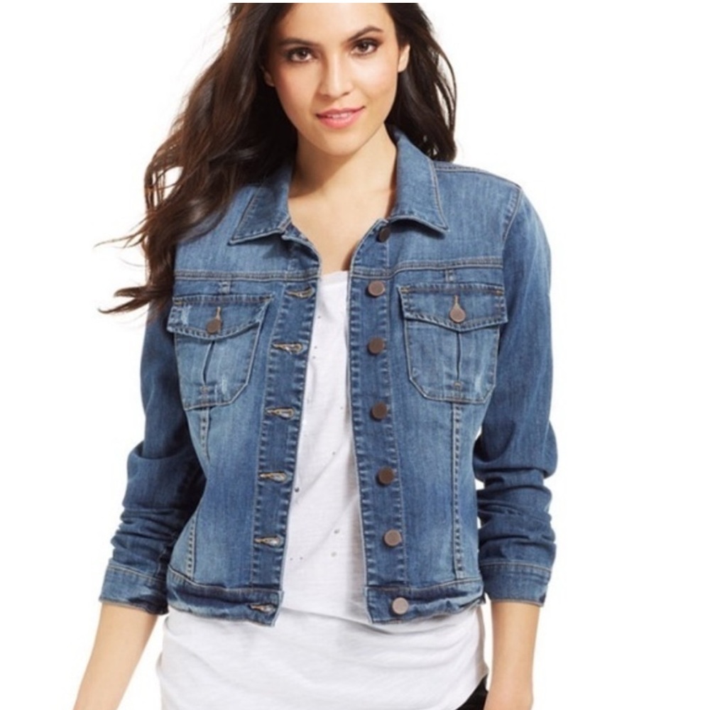 Kut from the Kloth Blue Denim Jean Jacket